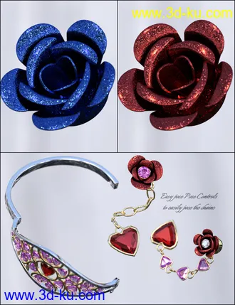 3D打印模型Jeweled Excellence Set 01 for Genesis 2, 3 and 8 Female(s)的图片