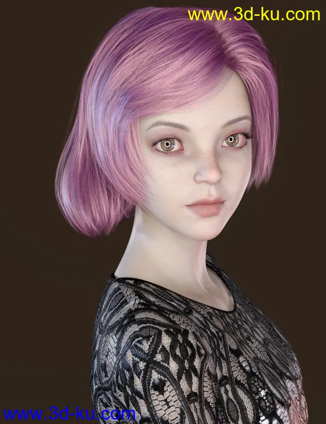 JingLing Character and Hair For Genesis 8 Female(s)模型的图片1