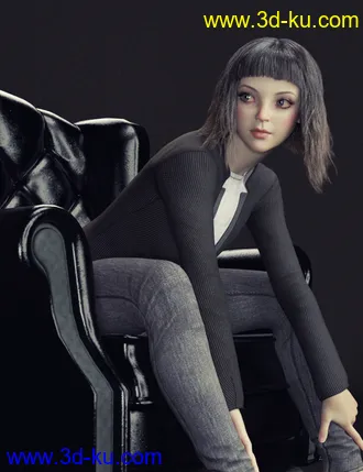 3D打印模型JingLing Character and Hair For Genesis 8 Female(s)的图片