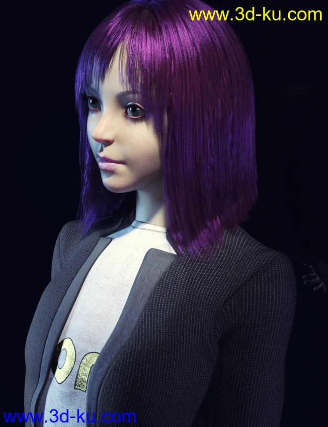JingLing Character and Hair For Genesis 8 Female(s)模型的图片4