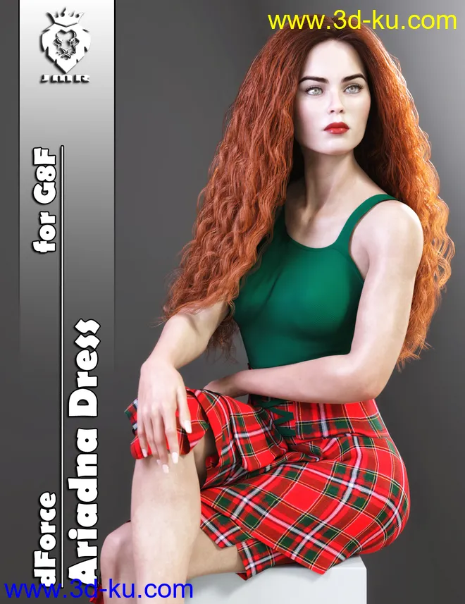 JMR dForce Ariadna Dress for G8F模型的图片1