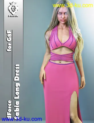 3D打印模型JMR dForce Sabia Long Dress for G8F的图片