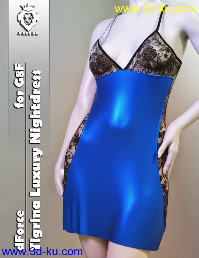 JMR dForce Tigrina Luxury Nightdress for G8F模型的图片1