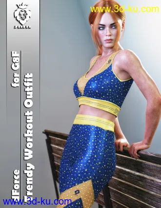 3D打印模型JMR dForce Trendy Workout Outfit for G8F的图片