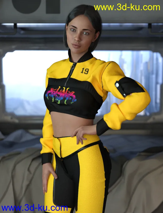 Jump Around Outfit for Genesis 8 Female(s)模型的图片1