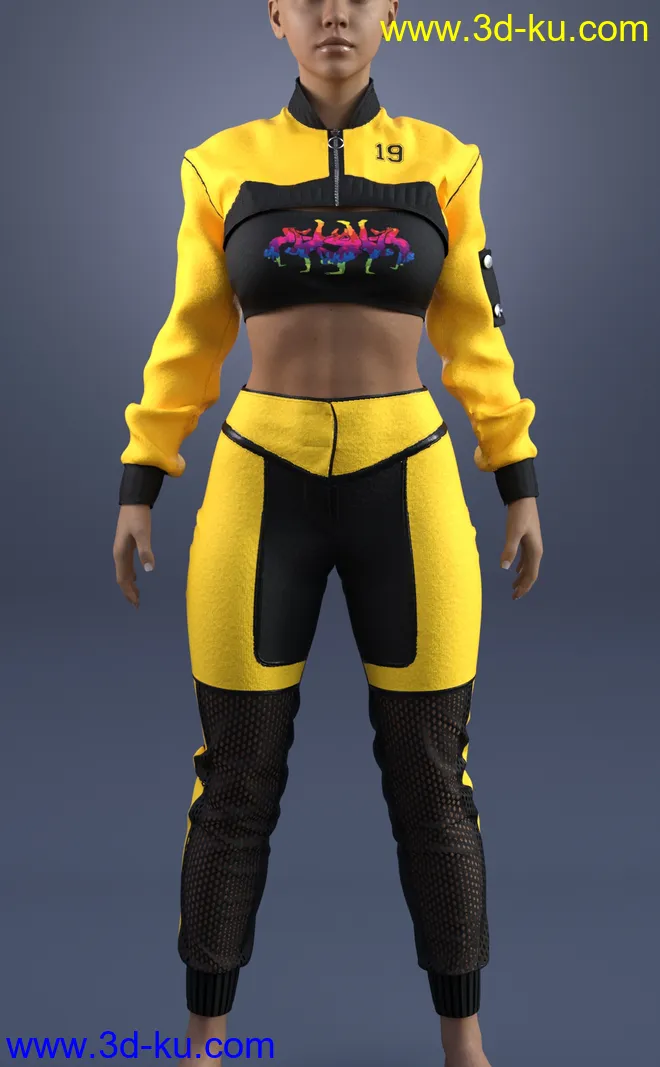 Jump Around Outfit for Genesis 8 Female(s)模型的图片4