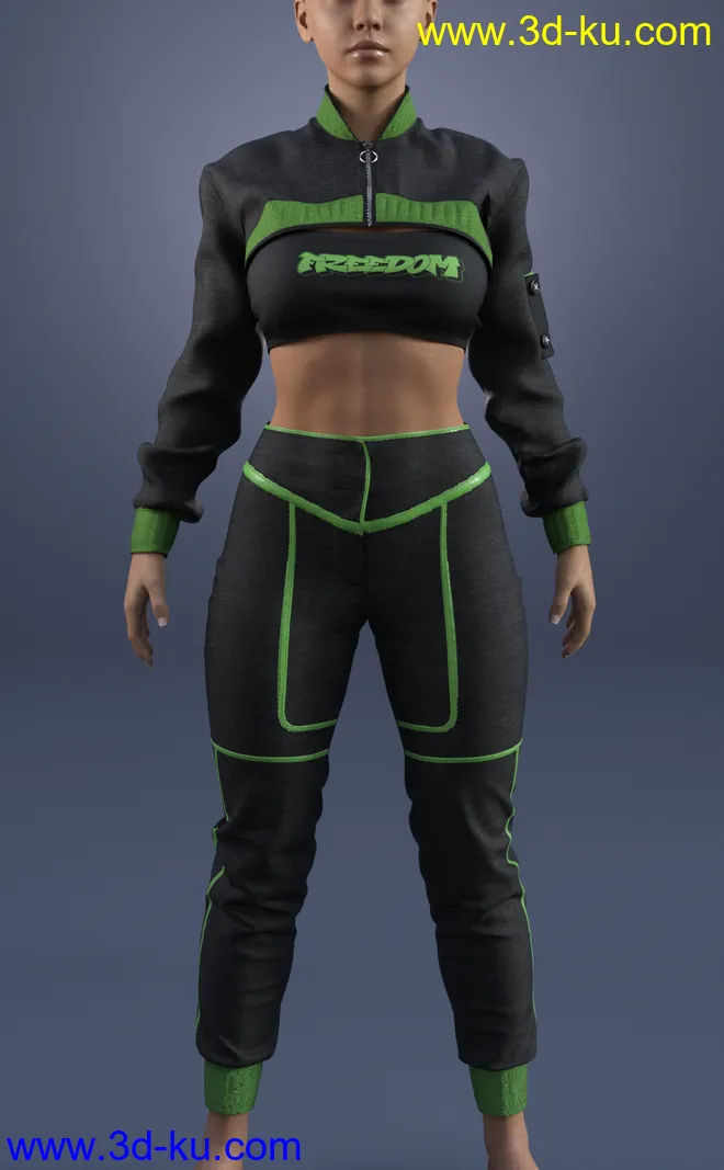 Jump Around Outfit for Genesis 8 Female(s)模型的图片6