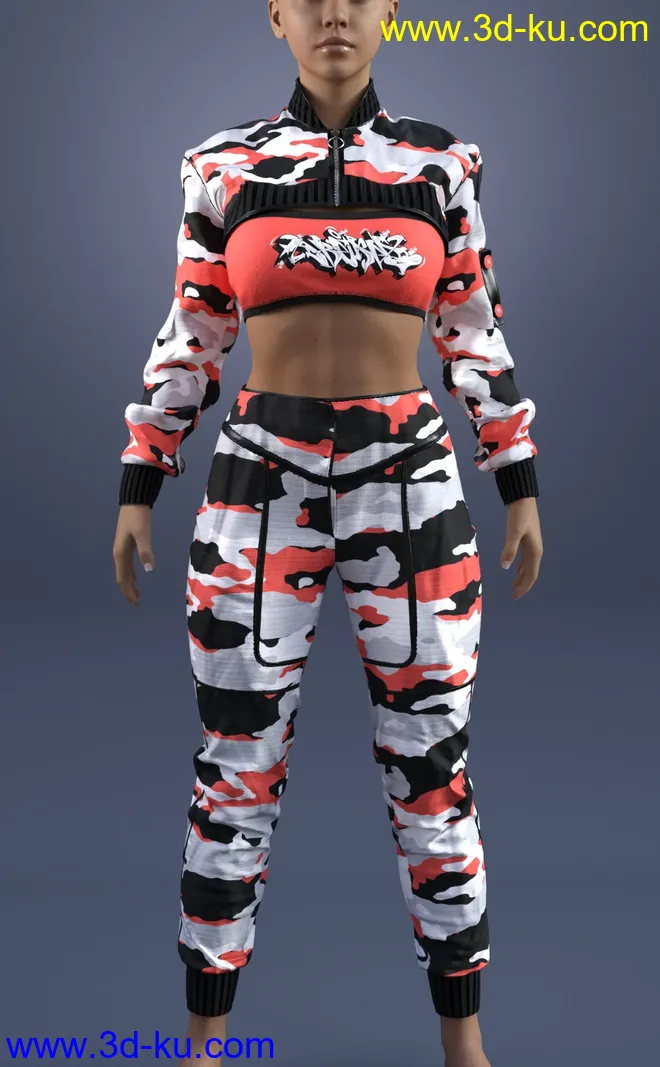 Jump Around Outfit for Genesis 8 Female(s)模型的图片7