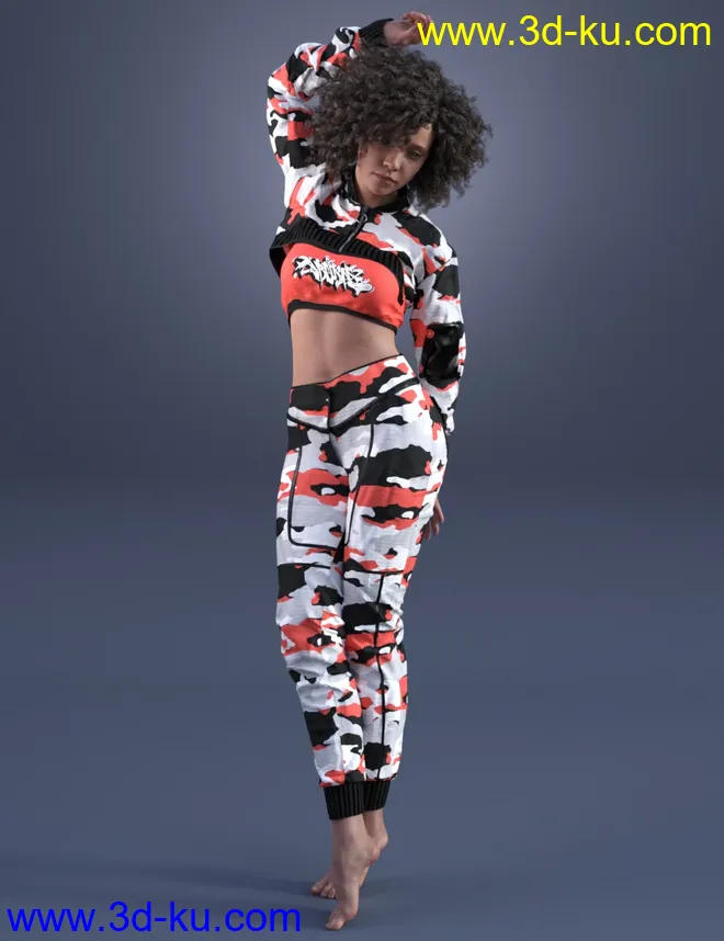 Jump Around Outfit for Genesis 8 Female(s)模型的图片10