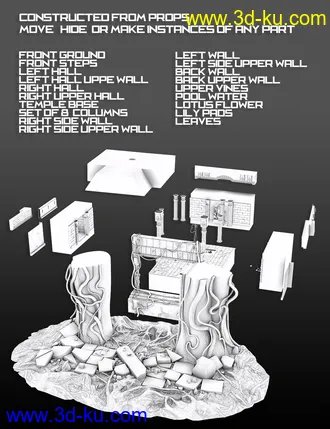 3D打印模型Jungle Water Temple的图片