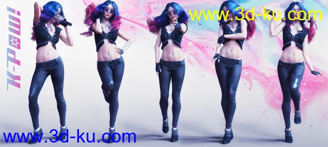 K-Pow Poses and Expressions for Genesis 8模型的图片2