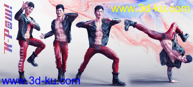 K-Pow Poses and Expressions for Genesis 8模型的图片3