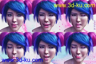 3D打印模型K-Pow Poses and Expressions for Genesis 8的图片