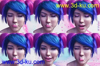 3D打印模型K-Pow Poses and Expressions for Genesis 8的图片