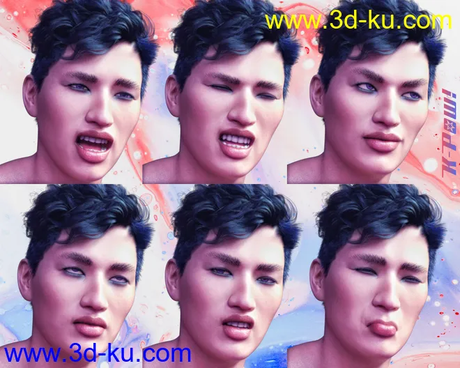 K-Pow Poses and Expressions for Genesis 8模型的图片8