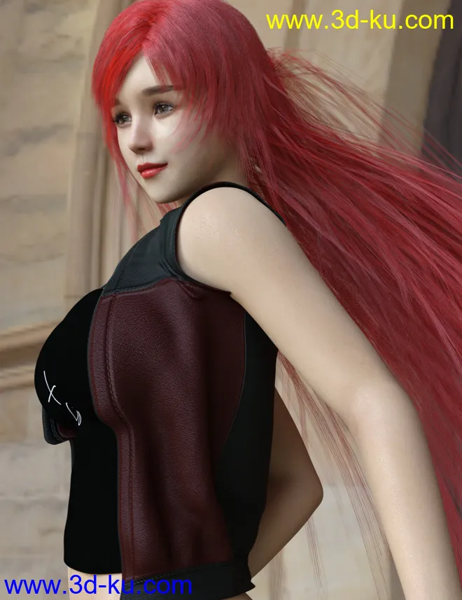 Keicy with Expressions, dForce Breasts and dForce Hair for Genesis 8 Female模型的图片3