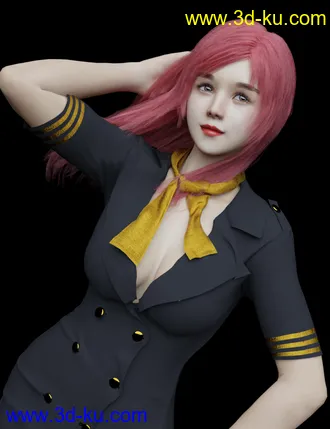 3D打印模型Keicy with Expressions, dForce Breasts and dForce Hair for Genesis 8 Female的图片