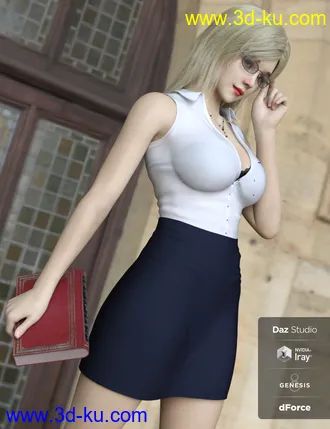 3D打印模型Keicy with Expressions, dForce Breasts and dForce Hair for Genesis 8 Female的图片