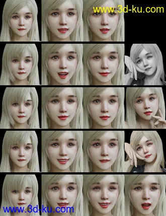 3D打印模型Keicy with Expressions, dForce Breasts and dForce Hair for Genesis 8 Female的图片