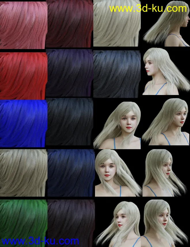 Keicy with Expressions, dForce Breasts and dForce Hair for Genesis 8 Female模型的图片12