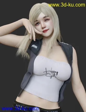 3D打印模型Keicy with Expressions, dForce Breasts and dForce Hair for Genesis 8 Female的图片