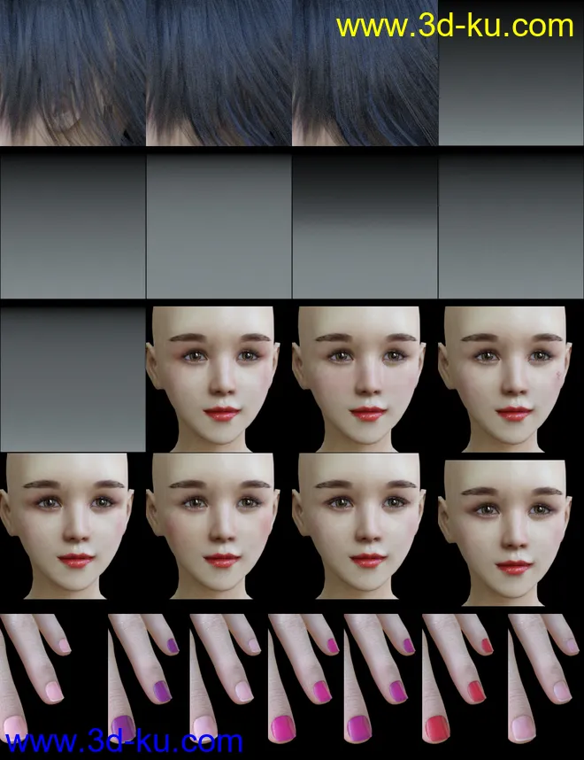 Keicy with Expressions, dForce Breasts and dForce Hair for Genesis 8 Female模型的图片18