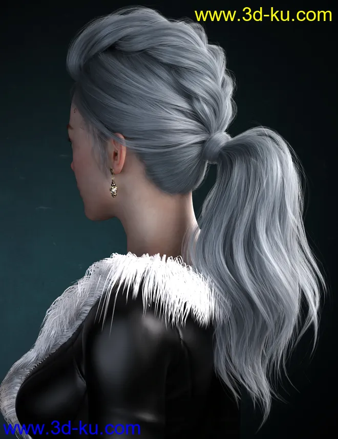 Kelly Hair for Genesis 8 Female(s)模型的图片2