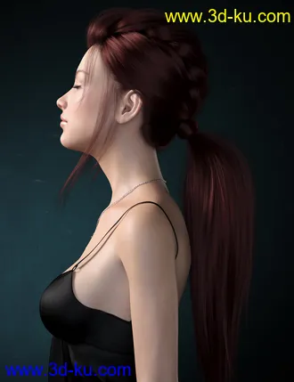 3D打印模型Kelly Hair for Genesis 8 Female(s)的图片