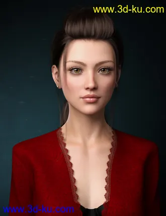 3D打印模型Kelly Hair for Genesis 8 Female(s)的图片
