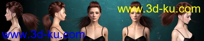 Kelly Hair for Genesis 8 Female(s)模型的图片10