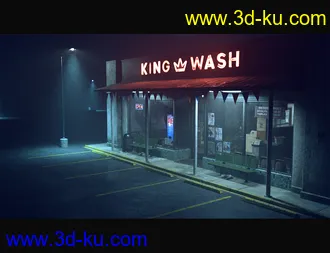 3D打印模型King Wash Laundromat的图片