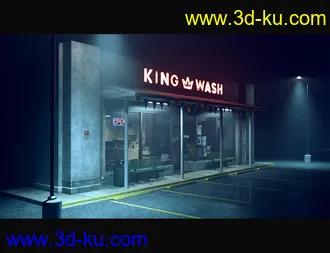 3D打印模型King Wash Laundromat的图片
