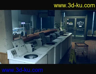 3D打印模型King Wash Laundromat的图片