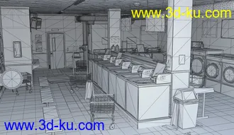 3D打印模型King Wash Laundromat的图片