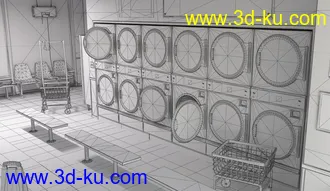 3D打印模型King Wash Laundromat的图片