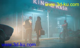 3D打印模型King Wash Laundromat的图片