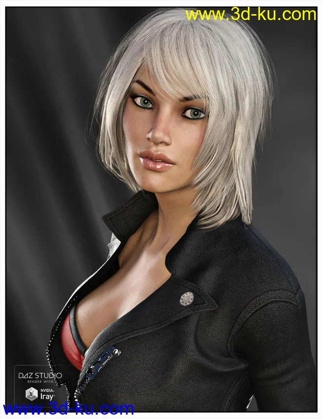 Kiva Hair for Genesis 3 Female(s), Genesis 2 Female(s) and Victoria 4模型的图片1