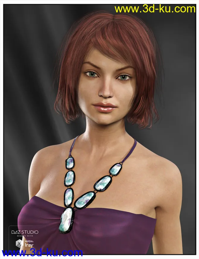 Kiva Hair for Genesis 3 Female(s), Genesis 2 Female(s) and Victoria 4模型的图片3