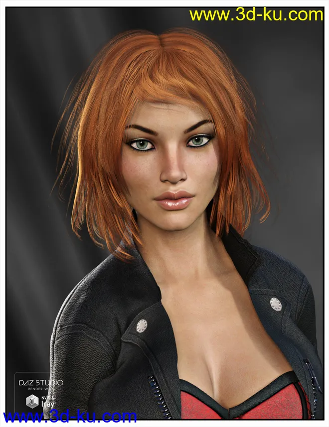 Kiva Hair for Genesis 3 Female(s), Genesis 2 Female(s) and Victoria 4模型的图片4