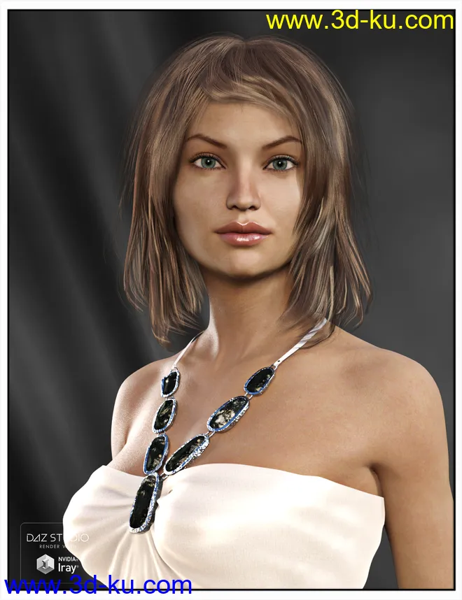 Kiva Hair for Genesis 3 Female(s), Genesis 2 Female(s) and Victoria 4模型的图片5