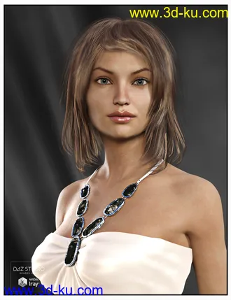 3D打印模型Kiva Hair for Genesis 3 Female(s), Genesis 2 Female(s) and Victoria 4的图片