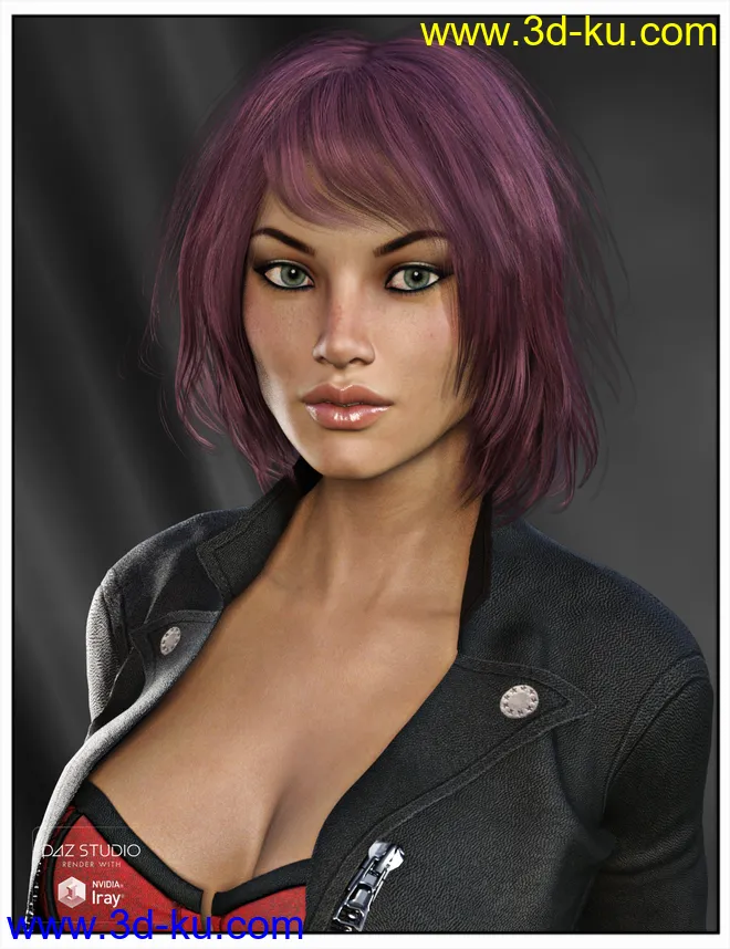 Kiva Hair for Genesis 3 Female(s), Genesis 2 Female(s) and Victoria 4模型的图片8