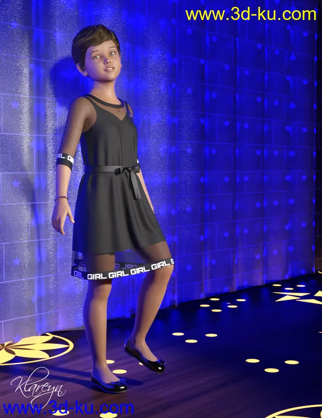 Klareyn dForce Dress for Genesis 8 Female(s)模型的图片1