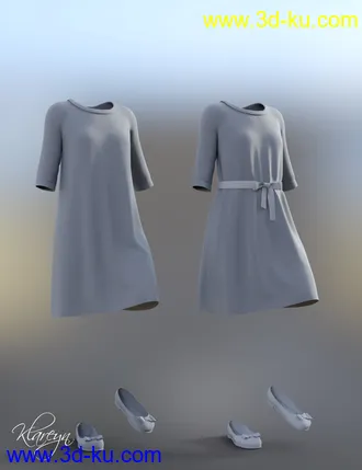 3D打印模型Klareyn dForce Dress for Genesis 8 Female(s)的图片