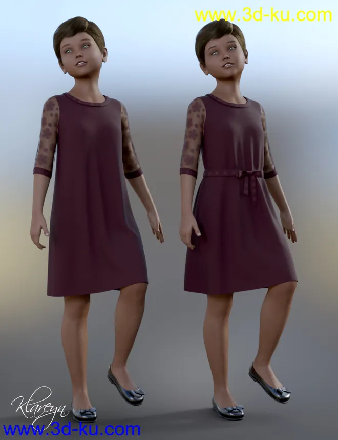 Klareyn dForce Dress for Genesis 8 Female(s)模型的图片9