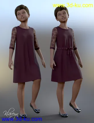 3D打印模型Klareyn dForce Dress for Genesis 8 Female(s)的图片