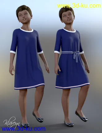 3D打印模型Klareyn dForce Dress for Genesis 8 Female(s)的图片