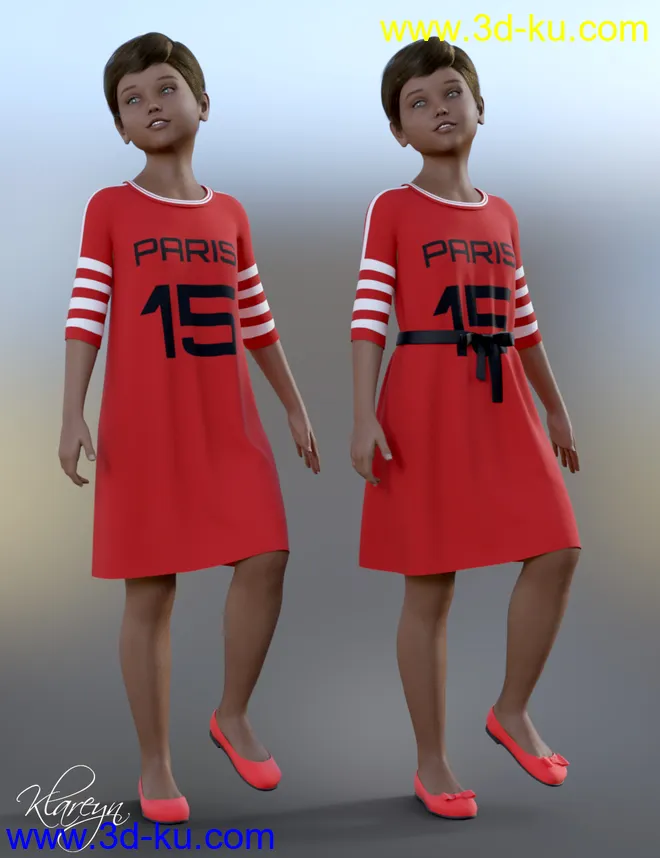 Klareyn dForce Dress for Genesis 8 Female(s)模型的图片12