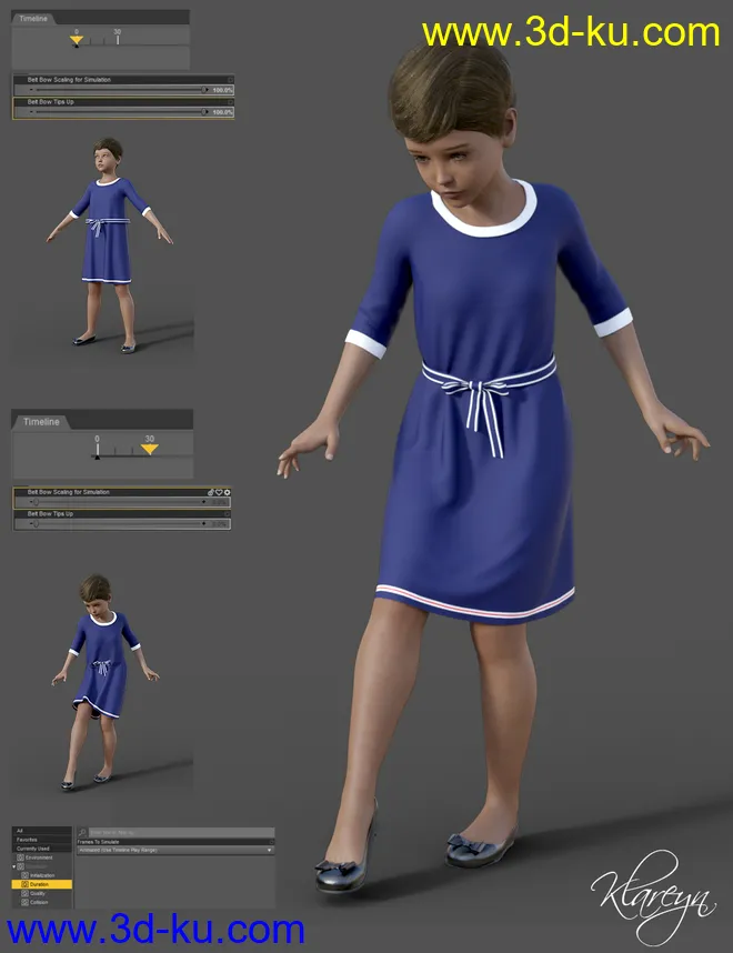 Klareyn dForce Dress for Genesis 8 Female(s)模型的图片15