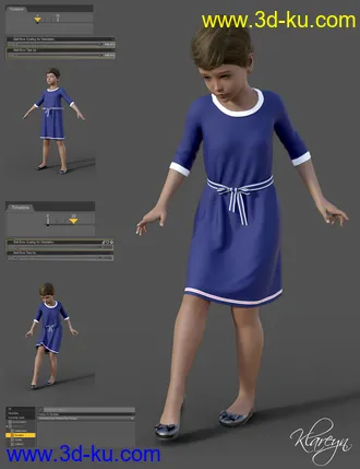 3D打印模型Klareyn dForce Dress for Genesis 8 Female(s)的图片